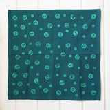 Abstract Dots Block Printed Teal Napkin Set Made in San Diego by Jax Atelier