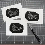 Numbered Limited Edition 'Bananas' Linocut Block Prints by Jacki Geary with JAX Atelier. Made in San Diego.