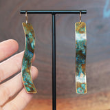 Wavy Patina Statement Earrings by JAX Atelier Handmade in San Diego