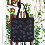 One of a kind Block Printed Canvas Tote Bag Ginkgo Leaves JAX Atelier Made in San Diego