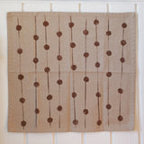 Lines and Dots Block Printed Tan Napkin Set Handmade in San Diego by Jax Atelier