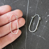 Unique Sterling Silver LongHoop Earrings by Jax Atelier San Diego Made