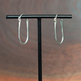 Artful Sterling Silver Narrow Hoop Earrings by Jax Atelier Handmade in San Diego