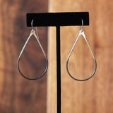 Artful Sterling Silver Teardrop Ombre Patina Earrings by Jax Atelier Handmade in San Diego