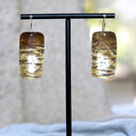Unique Textured Domed Brass Patina Statement Earrings JAX Atelier San Diego Made