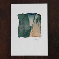 La Jolla Beach Polaroid Emulsion Lift Watercolor Paper JAX Atelier San Diego
