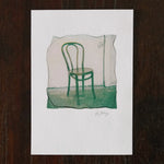 Bentwood Hairpin Chair Polaroid Emulsion Lift Watercolor Paper Jax Atelier San Diego