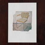 Cesca Chair Polaroid Emulsion Lift Watercolor Paper Jax Atelier San Diego