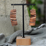 Fold Textured Copper Patina Earrings Jax Atelier