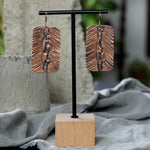 Highly Textured Copper Patina Earrings Jax Atelier