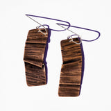 Fold Textured Copper Patina Earrings by JAX Atelier