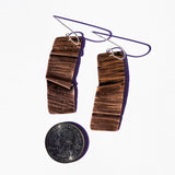 Fold Textured Copper Patina Statement Earrings by JAX Atelier