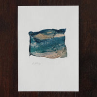 La Jolla Cove Polaroid Emulsion Lift Watercolor Paper JAX Atelier San Diego