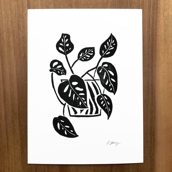 Monstera Block Print JAX Atelier