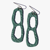 Textured Seafoam Green Cut-out Abstract Polymer Clay Earrings JAX Atelier