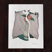 Torn Flowers Polaroid Emulsion Lift Watercolor Paper Jax Atelier San Diego