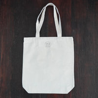 Hand Painted Violet Flowers Tote Bag JAX Atelier Logo San Diego