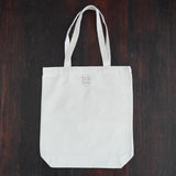 Hand Painted Violet Flowers Tote Bag JAX Atelier Logo San Diego